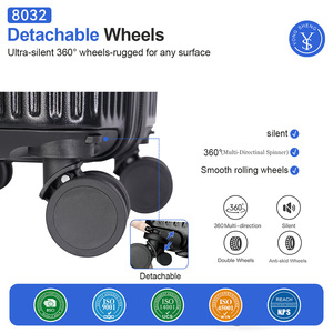 16 İnç Koltuk Altı Taşıma Çantası Çıkarılabilir Tekerlekler ile Dayanıklı Sert Kabuklu Seyahat Çantaları Uçak Koltuğuna Uyan Seyahat Çantası - Product Image 5