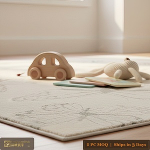 <span class=keywords><strong>Tapis</strong></span> de jeu pour bébé LandScopeTech, non toxique, lavable, antidérapant, avec dos en jute, motif papillon, ultra-doux, poils de 9 mm, épaisseur 1200 mm - Product Image 2