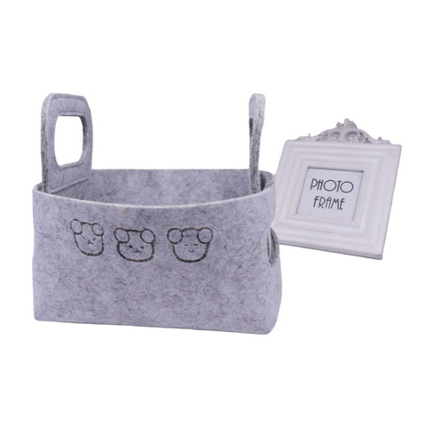 2024 Top-ranking Products Large Capacity Felt Storage Basket Felt Toy Basket for Home