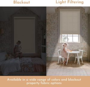 Persilux Ánh Sáng Lọc Con Lăn Màu Kem Linen Vải Nhiệt Cách Điện UV Bảo Vệ Không Dây Cho Các Cửa Sổ - Product Image 3