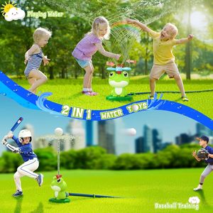 Giocattolo da <span class=keywords><strong>Baseball</strong></span> con Spruzzatore d'Acqua per Bambini, Gioco Estivo 2 in <span class=keywords><strong>1</strong></span> a Forma di Rana per Feste in Giardino - Product Image 2