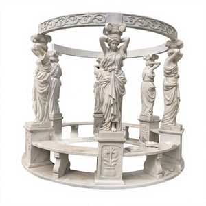 Statua dei gazebo della colonna di <span class=keywords><strong>marmo</strong></span> romano della donna decorativa all'aperto da vendere - Product Image 1