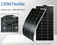 Panneau solaire flexible 150W, module photovoltaïque pliable, léger et mince, pour voiture, tente, recharge extérieure – Produit transfrontalier très demandé