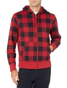 Sweat-shirt à capuche zippé unisexe design personnalisé Sweat-shirt de sport surdimensionné à carreaux rouges avec poche Fourniture ODM d'automne - Product Image 2