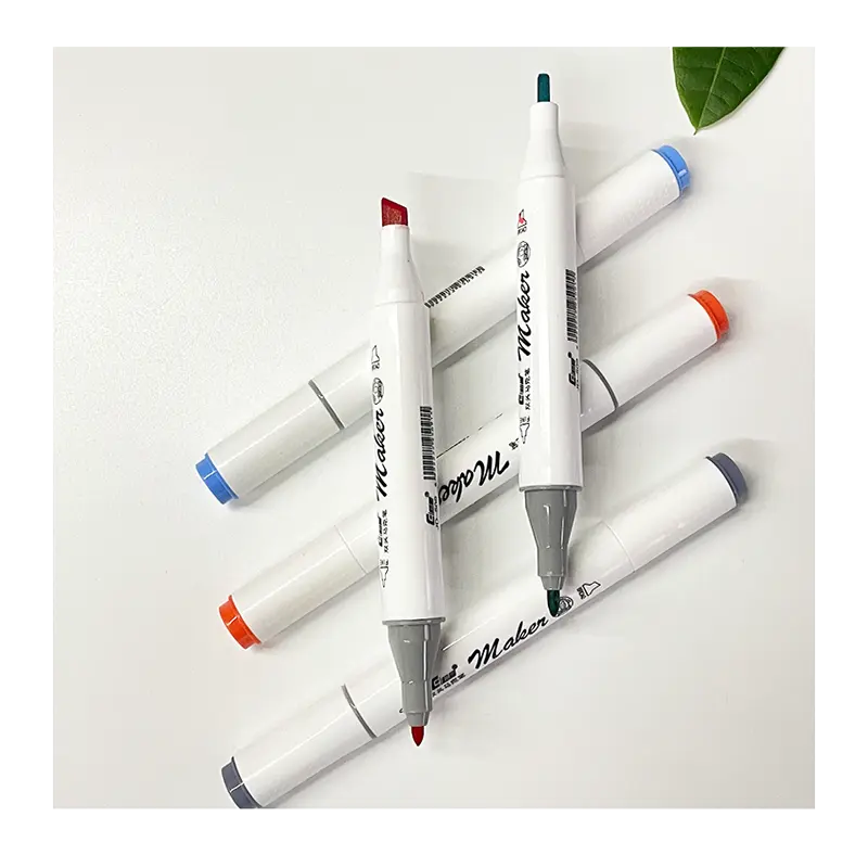डबल एंडेड मार्कर पेन बहुरंगा वैकल्पिक निविड़ अंधकार मार्कर पेन नई आगमन 12 24 36 48 60 80 100 रंग मार्कर कलम