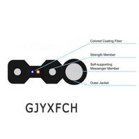 FTTH Drop Cable Fiber Cable Optical 1 Core 2 Cores 4 Cores GJYXCH G657a1 G657a2 Outdoor Fiber Optic Drop Cable