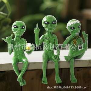 ตุ๊กตาเอเลี่ยนเรซิ่นประดับสวนตกแต่งโต๊ะในร่มกลางแจ้งของขวัญเพื่อน - Product Image 2