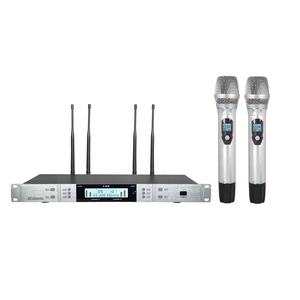 Micrófono inalámbrico de mano de metal UHF para hablar, verdadero micrófono inalámbrico de diversidad, para hablar - Product Image 3