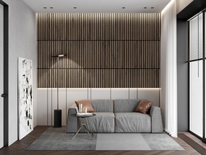Pannello acustico curvo <span class=keywords><strong>da</strong></span> Studio Akupanel pannello acustico in legno in fibra di poliestere a lamelle acustiche 3d pannello acustico interno insonorizzato - Product Image 3