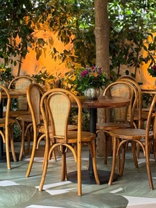 Silla de Ratán Estilo <span class=keywords><strong>Viena</strong></span> DISHI, Estructura de Madera Maciza para Banquetes, Bodas, Restaurantes, Cocina, Muebles de Exterior para el Hogar - Product Image 5