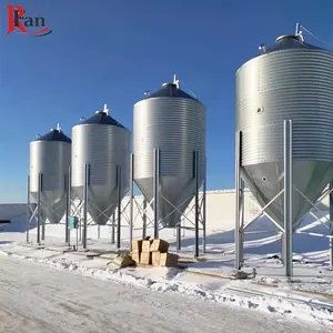 China Fabrikant Hot Gegalvaniseerde Sheet Feed Graan Opslag Silo Hopper Voor Gevogelte Kippenboerderij