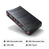 Station d'accueil de charge rapide Vtear avec câble rétractable, hub de décoration intérieure, accessoires auto pour Volkswagen Tayron 2019-2024