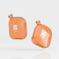 Nouveauté Flacons en Plastique de Gros 100 ml, Bouteille Plate PETG Transparente Unique et Petite