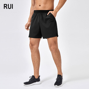 RUIQUWIN – Short de cyclisme extérieur uni pour hommes, écologique, séchage rapide, respirant, ample, doux, pour le sport et le quotidien - Product Image 1