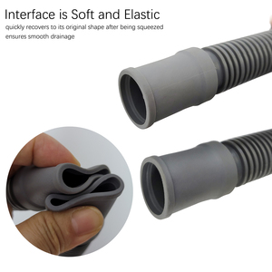 Évier de cuisine universel anti-odeur à cuve unique 110 mm en acier inoxydable 201 avec raccord de tuyau flexible en plastique et trop-plein lisse - Product Image 5