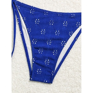 Bikini de mujer madura con cuello en V y cordones, estampado floral, de cintura alta, dos piezas, venta al por mayor - Product Image 5