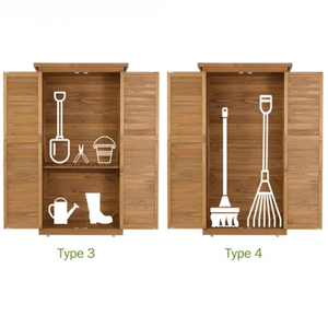 <span class=keywords><strong>Abri</strong></span> de <span class=keywords><strong>jardin</strong></span> en <span class=keywords><strong>bois</strong></span> Combohome avec armoire haute et étagères réglables robustes, organisateur d'outils de <span class=keywords><strong>jardin</strong></span> résistant aux intempéries pour la pelouse - Product Image 1