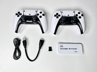 Console de jeu TV 4K Pro Game Stick 64 Go Lite sans fil 2,4 GHz avec extension de carte TF 128 Go, prise en charge multilingue, jeu portable