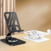 Nouveau Support de Téléphone Portable Métallique Pliable et Réglable à Rotation 360° pour Bureau 2023