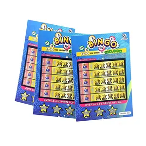Boleto de lotería Impreso Scratch Card Fabricantes Scratch Off Card Tickets Lotto Win Card