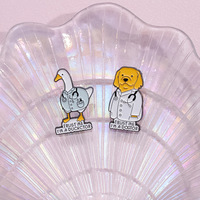 Dessin animé drôle docteur canard chiot golden retriever broche dorée dogtor ducktot épinglette en émail doux
