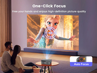 Mini Proyector LED Portátil Veacine A8, Compatible con Netflix TV, 800 ANSI Lúmenes, 4K, Android, Wifi, para Escuela, Hogar, Cine en Casa