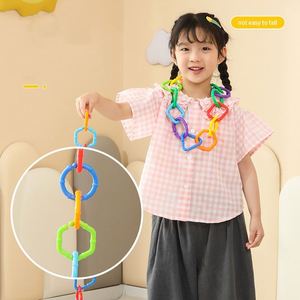 Columpio de Pájaro Arcoíris, Seguro para Escalar, de Plástico, con Eslabones de Cadena y Anillos para Bebés, Juguete Educativo DIY Personalizado Yr791 - Product Image 4