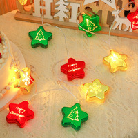 Cadena de luces LED de estrella de Navidad, resistente al agua, alimentada por batería, 10m de longitud, ventana, decoración de habitación, cielo estrellado, bola galvanizada