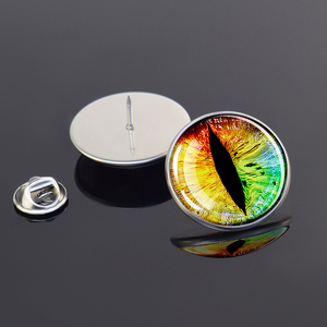 Atacado: Broches e Pins de Lapela Olho de Dragão Maligno, Emblemas Artesanais Olho de Dragão e Vidro, Amuleto Gótico, Presentes para Estudantes, Acessórios de Moda - Product Image 1