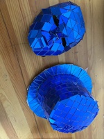 Offre Spéciale boule de miroir Disco masque Bar bal paillettes masque facial fournitures de fête Halloween miroir Cosplay masque pour hommes et femmes