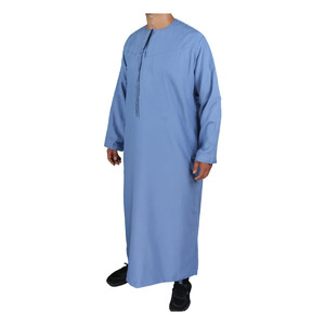 Thobe Islamico Stile Oman per Uomo, <span class=keywords><strong>Abbigliamento</strong></span> Tradizionale <span class=keywords><strong>Arabo</strong></span> a Maniche Lunghe per Musulmani - Product Image 6