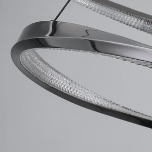 Italian Minimalist Style Black Metal LED Pendant Lights Nordic Modern Chandeliers for Bedroom Living Room Dining Room Oval - Product Image 5