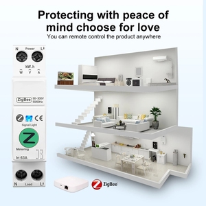 Interruptor de circuito inteligente <span class=keywords><strong>Zigbee</strong></span> 1P 63A DIN temporizador interruptor relé carril de Control remoto para control remoto de hogar inteligente - Product Image 4
