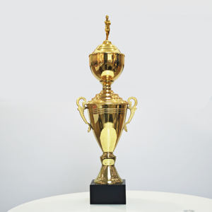 ट्रॉफी कप फैक्टरी मूल्य कस्टम खेल आयोजन धातु पुरस्कार थोक 3 डी गोल्ड सिल्वर फुटबॉल ट्रॉफी - Product Image 3
