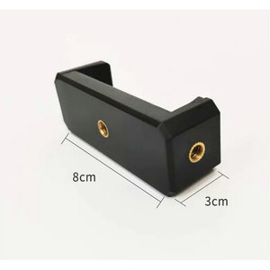 Diamond-Shaped Phone <b>Holder</b> Double-Hole Single-Clip E-Shaped Clip With Hot <b>Shoe</b> Mount For Live Streaming Vlog Black ABS Quick - Product Image 2