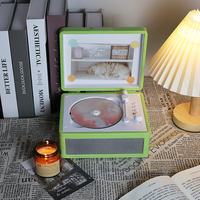 Lecteur CD portable rétro sans fil multifonction avec lecteur de carte USB et TF, mini cadeau, haut-parleurs alimentés par batterie de haute qualité sonore