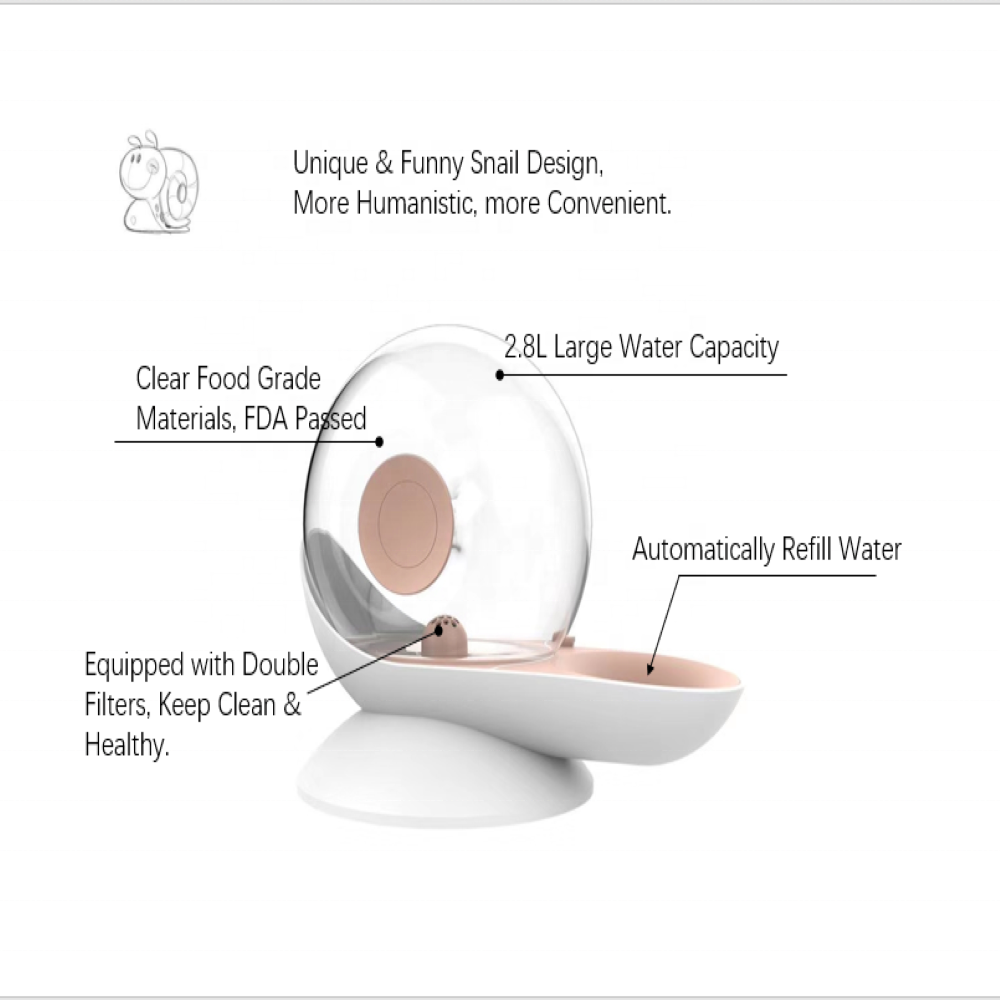 Wholesale Manufacture Hot selling Durable Lovely Pet Water Dispenser Bubble Pet Water Fountain For Dog Cat
