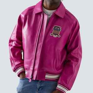 جاكيت جلد Avirex احترافي عالي الجودة بتصميم مخصص للدراجات النارية ، جاكيت جاكيت جلد مزدوج التنين - Product Image 5