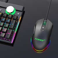 Ratón para Juegos con Sensor Óptico USB FV-Q7, Cableado, Retroiluminación de Arcoíris, para PUBG, Cibercafés y Torneos de Deportes Electrónicos