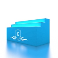 Comptoir d'accueil et de promotion pour stand de salon professionnel, en profilé aluminium de 6 pieds, avec éclairage LED