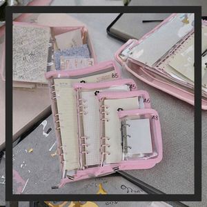 Budget A6 Widen 6 <b>Ring</b> <b>Binder</b> Waterproof Glittering PVC Plastic Cover Flower Shape Zipper Loose Leaf Notebook Filing Product - Product Image 2