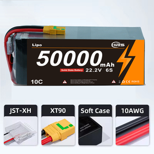 แบตเตอรี่โซลิดสเตทคุณภาพสูง 6s 50000 มิลลิแอมป์ แบบซอฟต์แพ็ค 6s 12s 25c 22.2v 44.4v สำหรับโดรน 50000mAh, OEM 6s 50000mah - Product Image 4