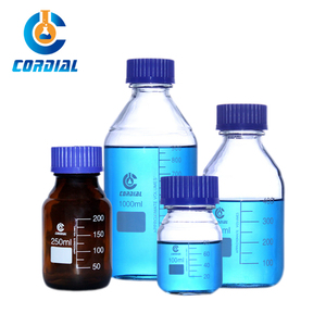 CORDIAL 25-2000ml Klare Glasreagenzflasche mit Blauem GL45 Gewindeverschluss für Laborlagerung - Product Image 2