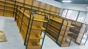 Scaffali Espositivi ZD a Doppio Lato <span class=keywords><strong>in</strong></span> Metallo e <span class=keywords><strong>Legno</strong></span> per Supermercati, Scaffalature Autoportanti con 50 Ripiani - Product Image 6