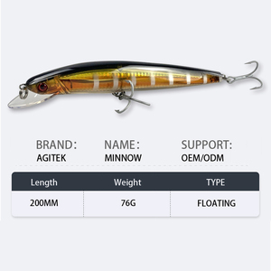 Leurres flottants pour la pêche en <span class=keywords><strong>mer</strong></span>, leurres durs pour eau salée, leurres de surface, leurres nageurs pour thon, brochet, sandeau, bar, saumon, gros gibier marin - Product Image 1