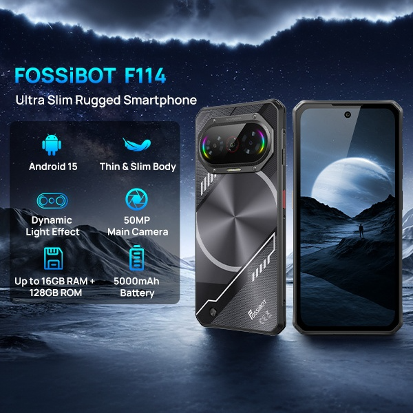 Fossibot F114 Best Outdoor Android Rugged Phone 5000mAh 18W Fast Charge Smart Ip68 Ip69K Waterproof  Odm Oem Cell Mobile Phone