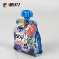 Jus de Myrtille en Gelée en Sachet Doypack avec Mini Bouchon en Forme de Briques, Facile à Presser et Sans Déversement