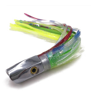 8 pulgadas 120G Big Game cabeza de Metal de alta velocidad curricán calamar falda señuelos atún Marlin océano pesca en aguas profundas - Product Image 2