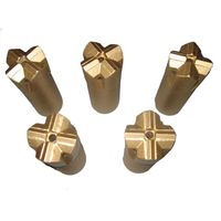 Brocas de perforación para pozos, accesorios para equipos de perforación de roca, piezas de maquinaria de minería, brocas de botón roscadas de acero al carbono, 1 año de garantía