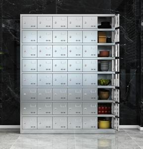 Armario de Almacenamiento Moderno de Acero Inoxidable con 63 Compartimentos, Cerradura con Llave, Armario Exterior Impermeable con Puertas, Garantía de 5 Años - Product Image 5